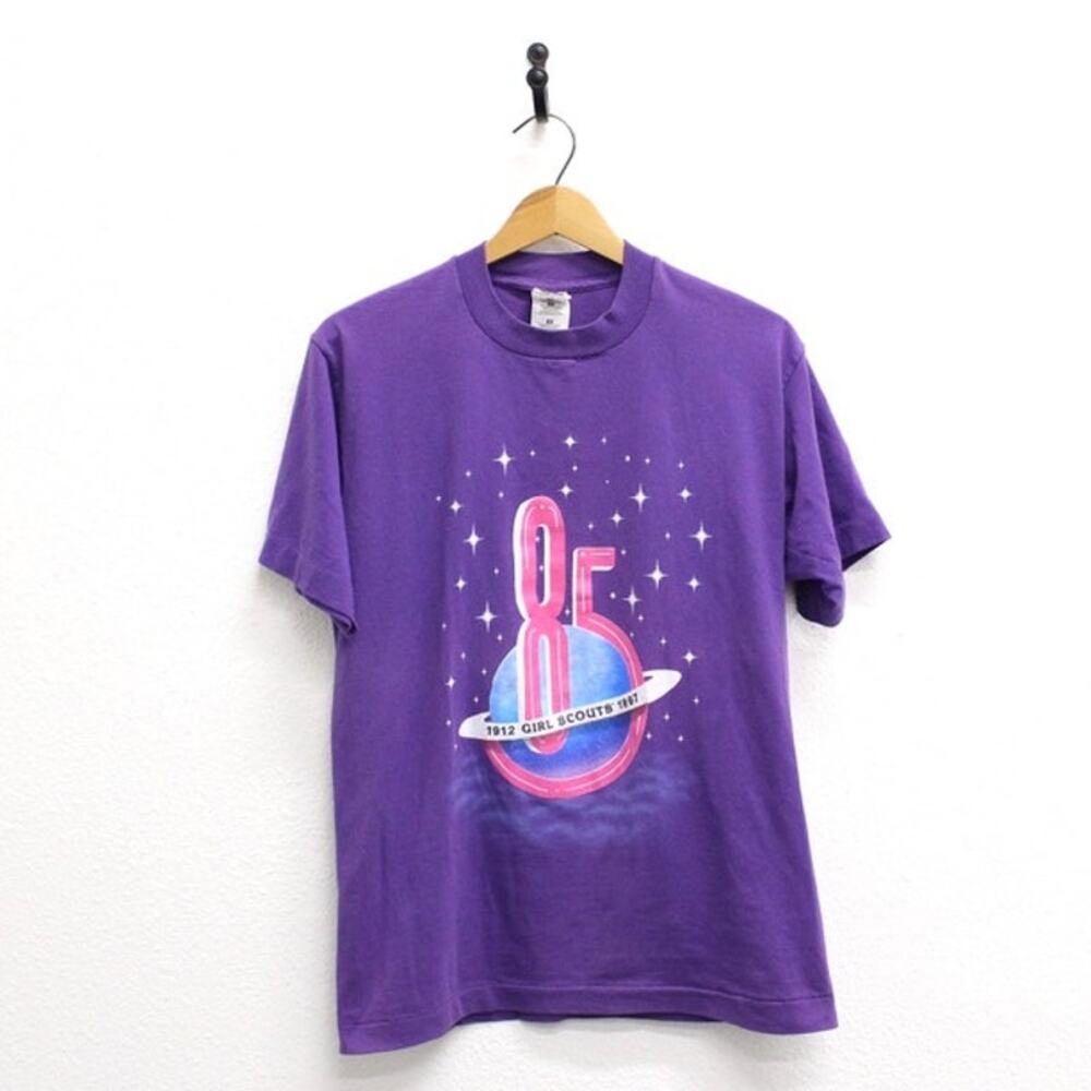 Vintage 1997 Girl Scouts 85th Anniversary Purple T Shirt Mens Medium